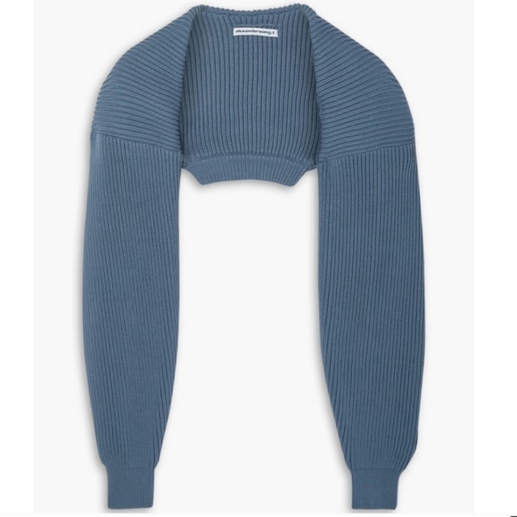 NWT Alexander Wang Blue Knit Shrug - Picture 4 of 8